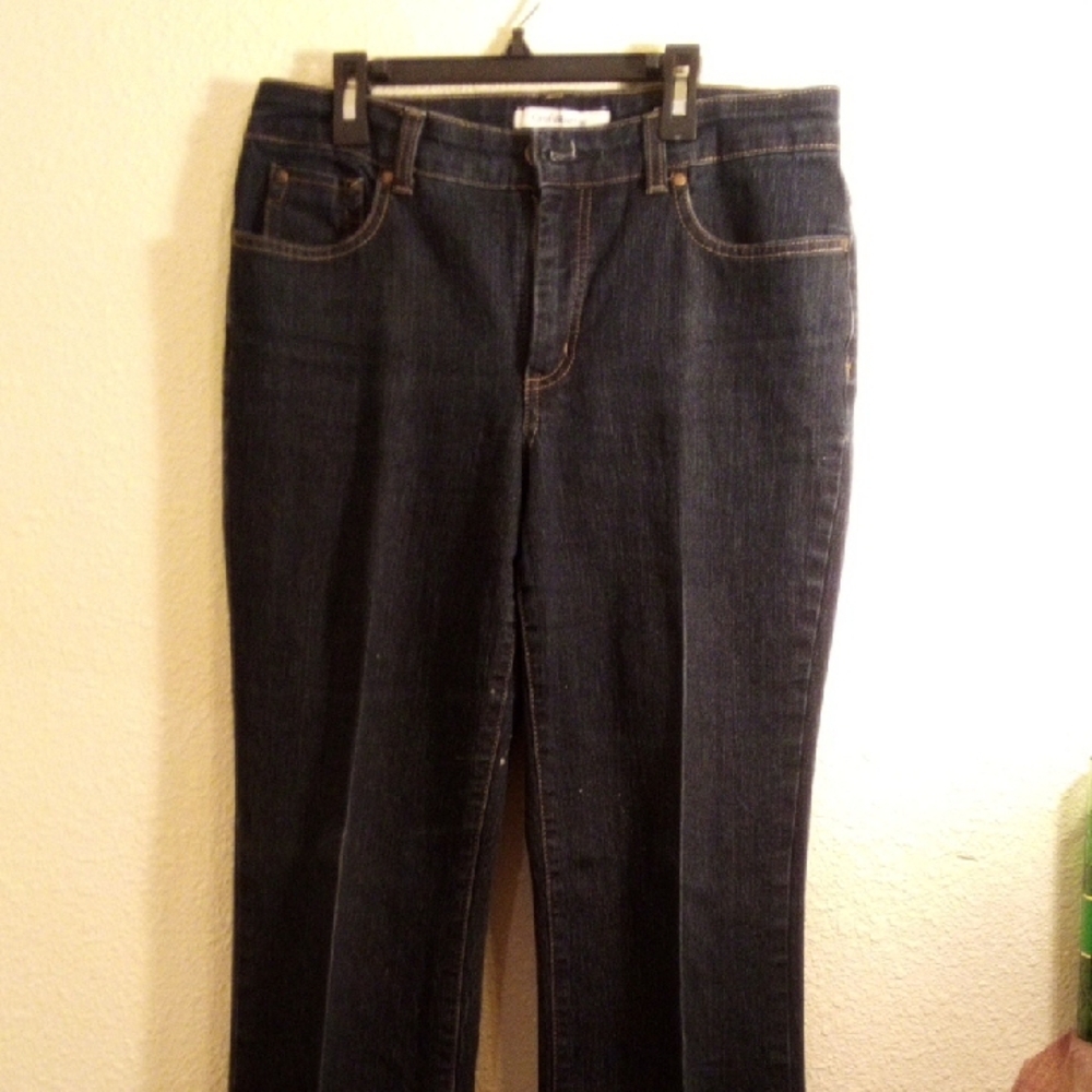 Croft & Barrow Dark Blue Boot Cut Jeans - Picture 2 of 6